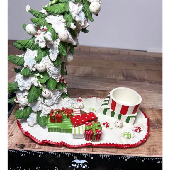 Whimsical Curved Christmas Tree Candle Holder, Ornament Holder - Picture 8 of 9